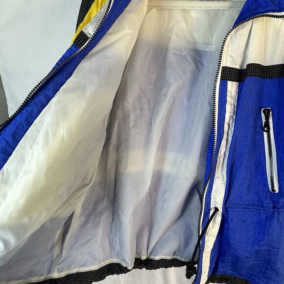 Vtg 80s Active Frontier Womens Petite L Windbreaker Jacket Nylon Colorblock - Picture 10 of 11